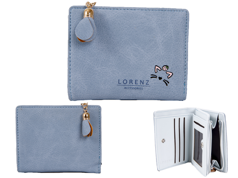 7140 LIGHT BLUE Sml PU Perse with Cat Features - Click Image to Close
